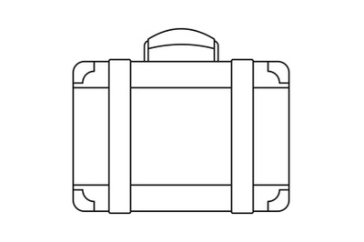 Luggage bag icon, outline style
