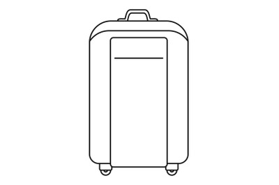Travel bag icon, outline style