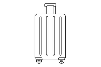Travel wheels bag icon, outline style