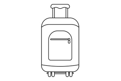 Travel summer bag icon, outline style