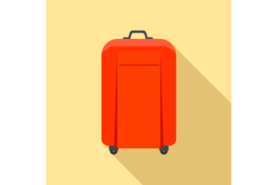 Travel bag icon, flat style