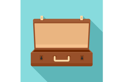 Travel case icon, flat style