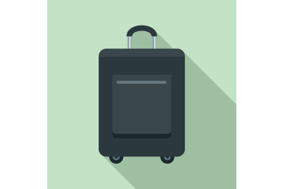 Trip bag icon, flat style