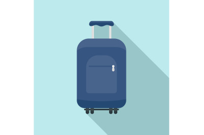 Travel summer bag icon, flat style