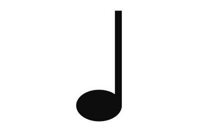 Quarter music note icon, simple style