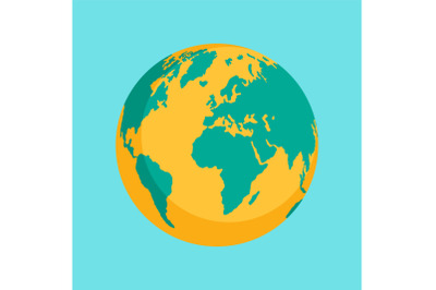 Earth icon, flat style