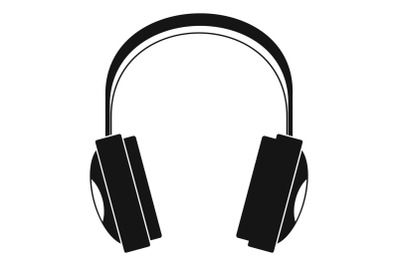 Wireless headphones icon, simple style