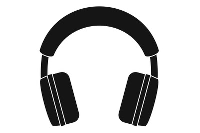 Stereo headphones icon, simple style