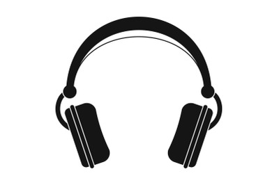 Dj headphones icon, simple style