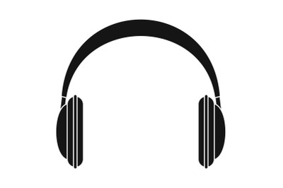 Modern headphones icon, simple style