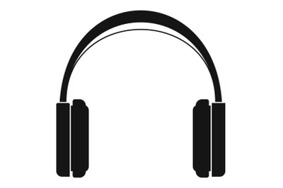 Great headphones icon, simple style