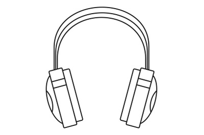 Wireless headphones icon, outline style