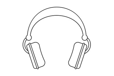 Dj headphones icon, outline style