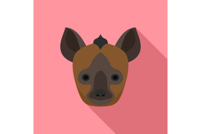 Bat head icon, flat style
