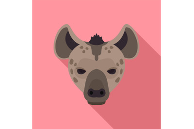 Hyena icon, flat style
