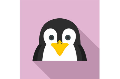 Penguin icon, flat style