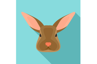 Rabbit icon, flat style