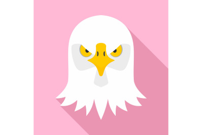 Eagle head icon, flat style
