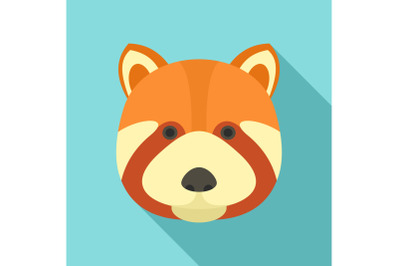 Fox head icon, flat style