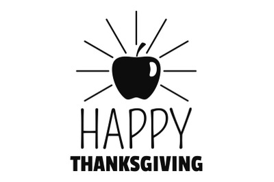 Apple thanksgiving logo, simple style