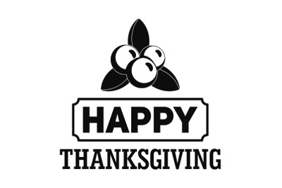 Thanksgiving logo, simple style