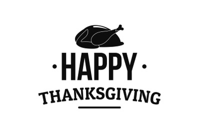 Chicken thanksgiving logo, simple style