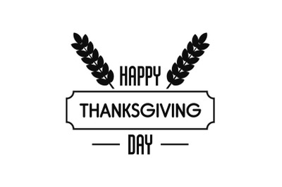 Thanksgiving day logo, simple style