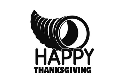 Happy thanksgiving corn logo, simple style