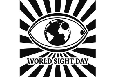 World sight day concept background, simple style