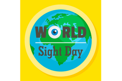 International sight day concept background, flat style