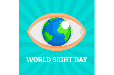 World eye day concept background, flat style