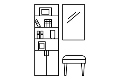 Read room icon, outline style