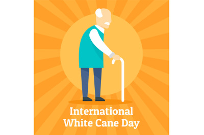 Cane day concept background, flat style