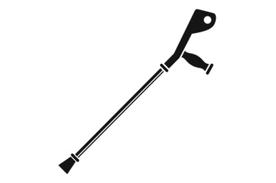 Crutch icon, simple style