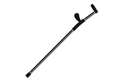 Modern walking stick icon, simple style