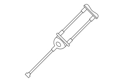 Medical crutch icon, outline style