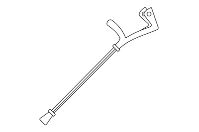 Elbow crutch icon, outline style