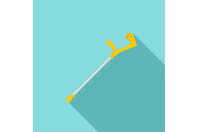 Elbow crutch icon, flat style
