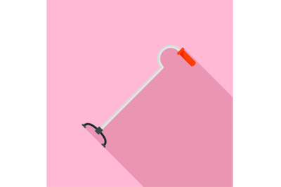 Walking cane icon, flat style