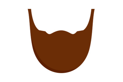 Man beard icon, flat style