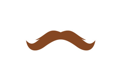 Man mustache icon, flat style