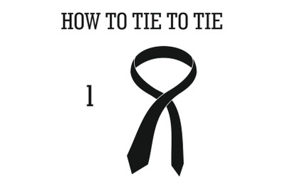 How to tie icon, simple style