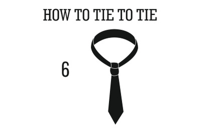 Finish tie icon, simple style