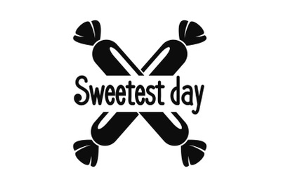 Two bonbon sweet day logo, simple style