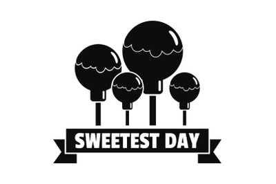 Sweet lollipop logo, simple style