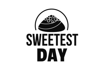 Caramel sweet day logo, simple style