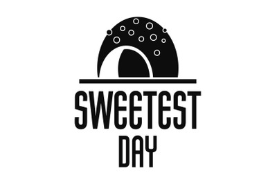 Candy sweet day logo, simple style