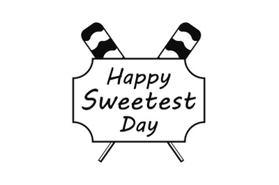 Lollipop sweet day logo, simple style