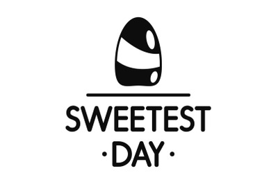 Sweet candy day logo, simple style