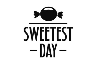 Bonbon candy sweet logo, simple style